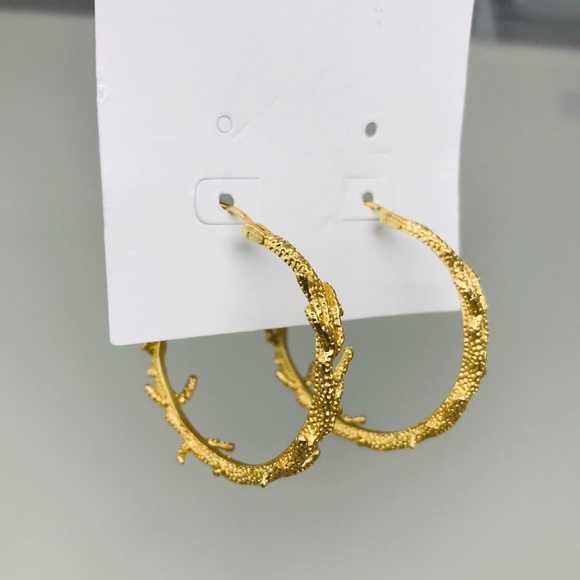STELLA + GEMMA EARRING FROND MATT GOLD - Picture 3 of 7